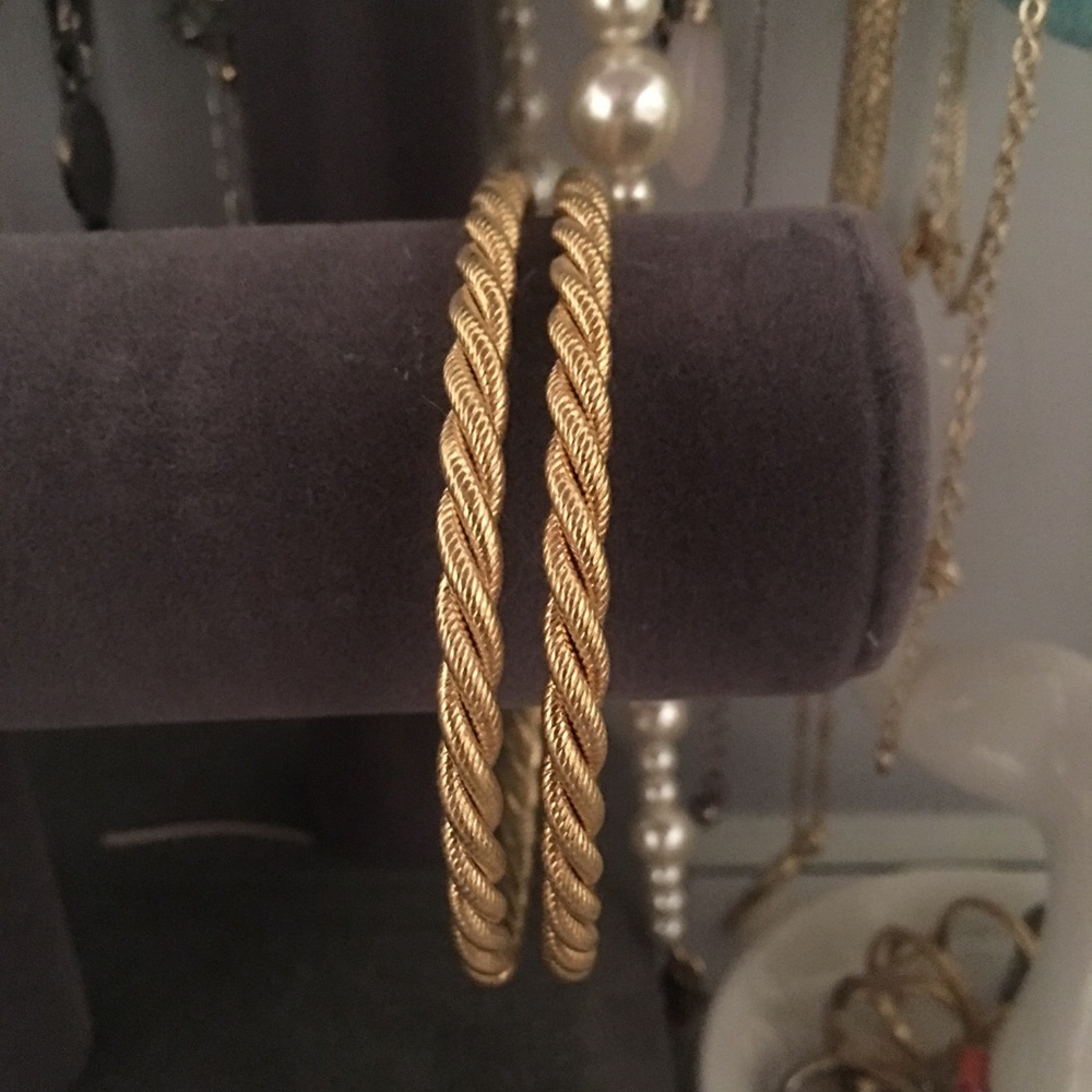 J.Crew Gold Rope Bangles (2)